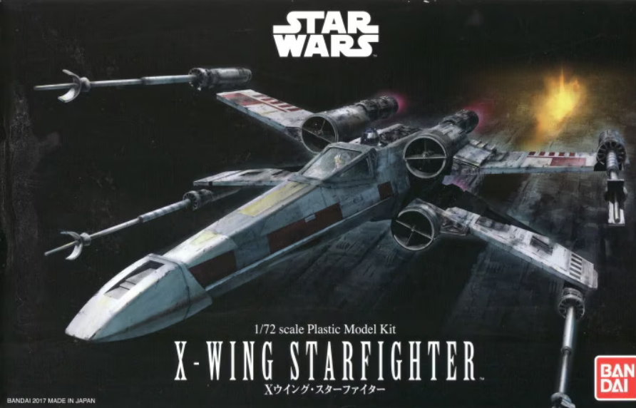 Unboxing of X-Wing Starfighter Bandai  No. 0191406 scale 1:72 special edition 2014