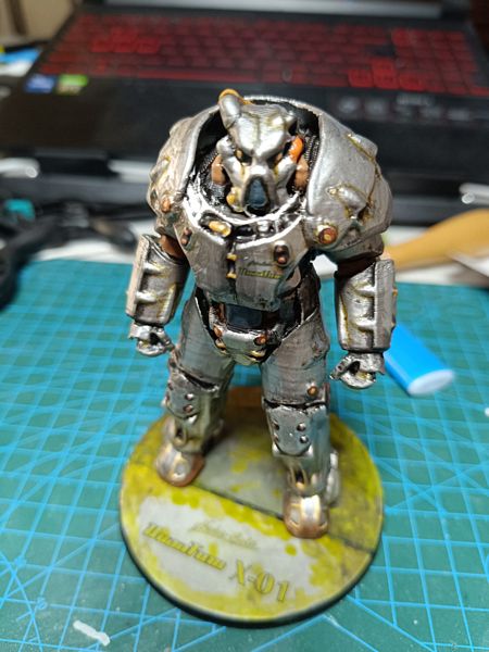 Printing and Painting of Quantum X-01 Power Armor from Fallout